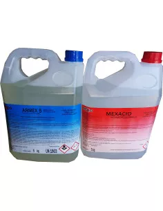 Armex 5 - polski preparat do dezynfekcji na bazie dwutlenku chloru (ClO₂) 5kg + Mexacid X 2