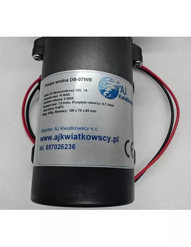 Pompa wodna 12V bezszczotkowa 10 Bar 1 l/min