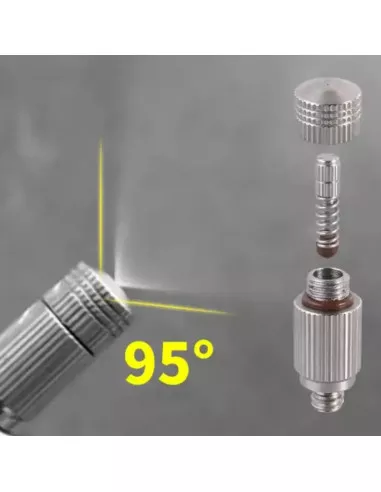 High-Pressure Fog Nozzle - 0.1 mm - Anti-drip - Stainless Steel
