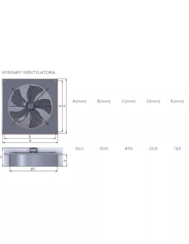 Wentylator ścienny FPT450