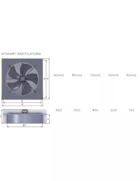 Wentylator ścienny FPT450