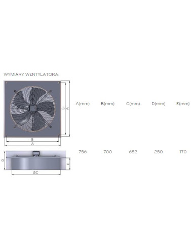 Wentylator ścienny FPT630